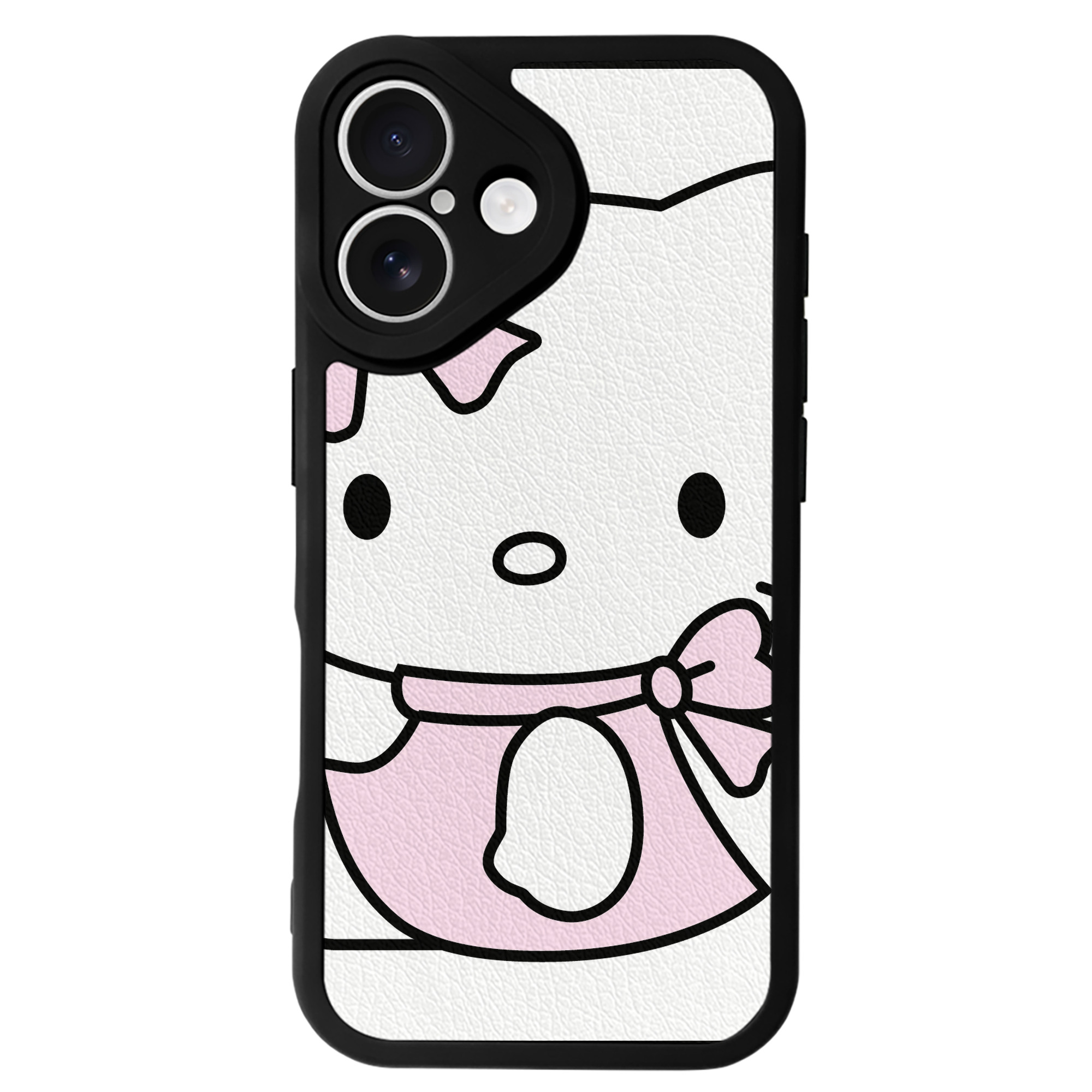 （画像用） Hello Kitty ハローキティ 【iPhone 16シリーズ対応】シリコンスマホケース（レザー調） 材質：シリコン